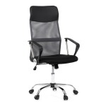Kancelářská židle, houpací mechanismus, šedá síťovina, KA-E305 GREY