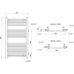MEXEN - Ares otopný žebřík/radiátor 900 x 500 mm, 372 W, bílá W102-0900-500-00-20-S