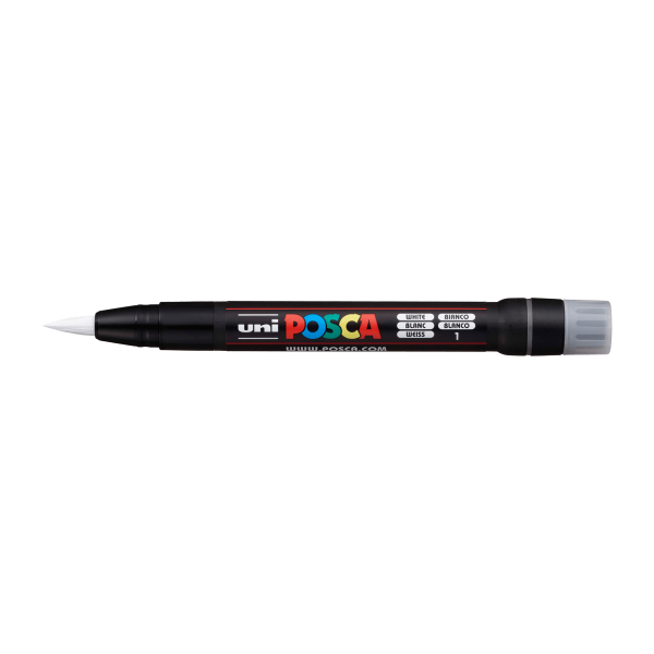 Uni POSCA PCF-350 štětcový hrot bílý