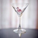 Bloomingville Sklenice na koktejl Misa Flamingo 170 ml, čirá barva, sklo
