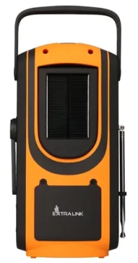 Extralink Power Ranger EPS-6000 černo-žlutá / Powerbanka / 6000 mAh / FM rádio / dynamo / solární panel (EX.31254)