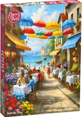 CHERRY PAZZI Puzzle Ulice s deštníky