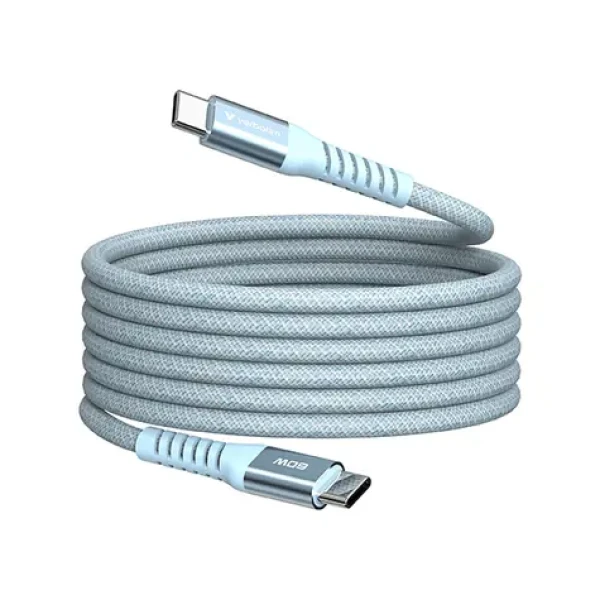 Verbatim 31852 Magnetický 60W USB-C kabel 1.2m modrá / USB-C(M) / USB-C(M) / 100 W / PD QC 3.0 (31852)