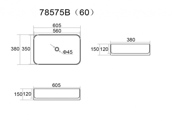 COMAD - Umyvadlo na desku KAMA 60, zelená mat 5907611655269