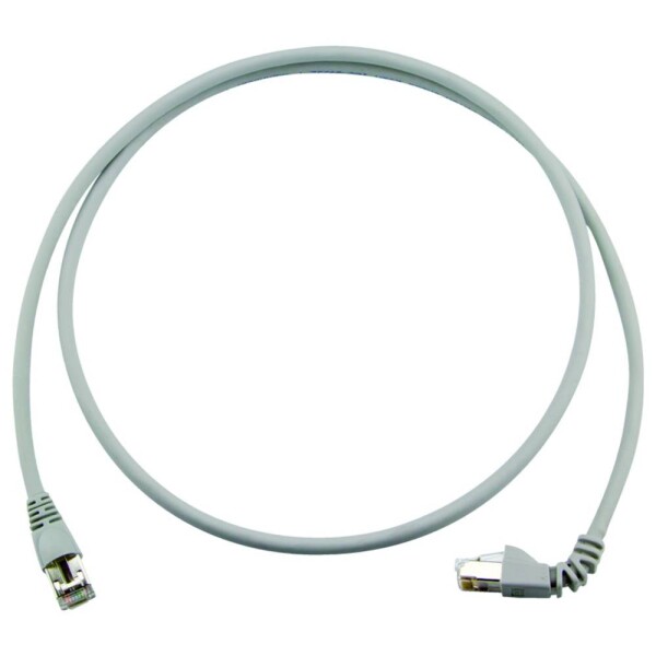 Telegärtner 100008502 RJ45 síťové kabely, propojovací kabely CAT 6A S/FTP 3.0 m šedá samozhášecí, S průchodkou chránící proti zlomení 1 ks