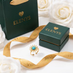 ELENYS Bold– pozlacený prsten 18K žluté zlato Velikost: Nastavitelná (52-56 mm)