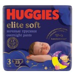 Huggies Elite Soft Pants OVN 3, 6-11 kg, 23 ks