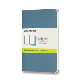 Sešity Moleskine Cahier, S, čisté, 3 ks - tm. tyrkysové