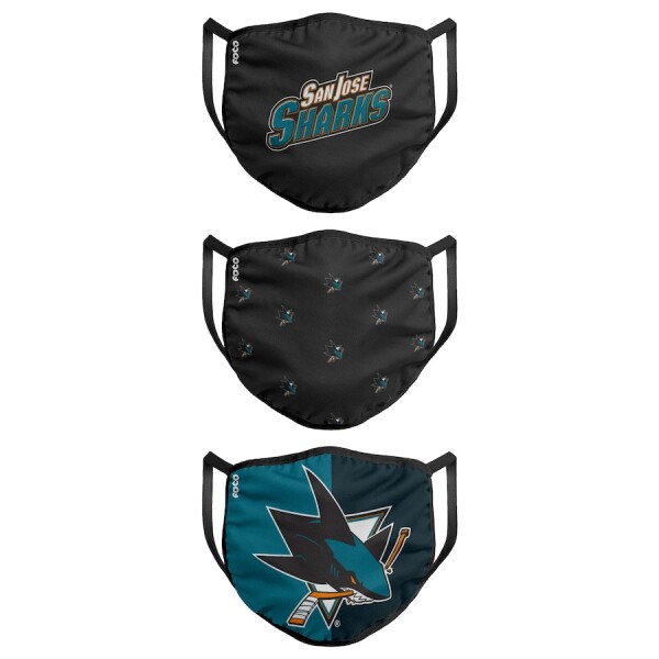 Roušky San Jose Sharks NHL FOCO - set 3 kusy EU Velikost: dospělá velikost
