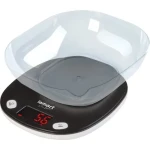 Lamart Pezo Kuchyňská váha s miskou černá / LCD display / max 5000g / 2x AAA / plast (8590669335732)