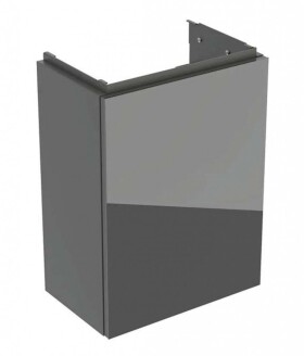 GEBERIT - Acanto Umyvadlová skříňka, 54x39x25 cm, 1 dvířka, panty L/P, sklo/lávová 503.001.JK.2