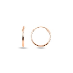 LUNICA Stříbrné kroužkové náušnice 1,4 cm ROSE GOLD 0499