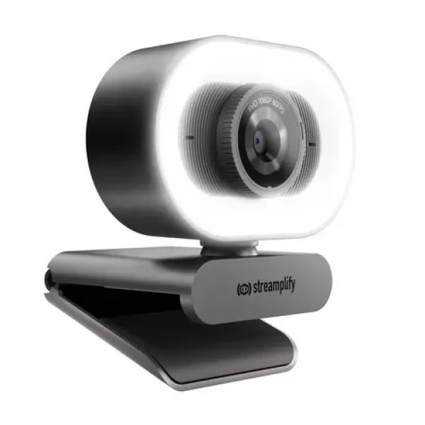 Streamplify Cam Plus černá / Webkamera / Full-HD / Auto-Focus / mikrofon / kruhové světlo (SPCW-CLFH221.11)