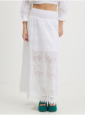 Bílá dámská vzorovaná maxi sukně Guess Rafa Dámské