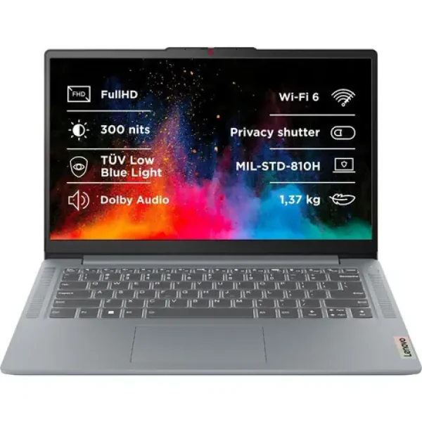 Lenovo IdeaPad Slim 3 14AMN8 šedá / Notebook / 14" FHD / Athlon Silver 10 / 8GB / 512GB SSD / Radeon 610M / W11H (82XN00CKCK)