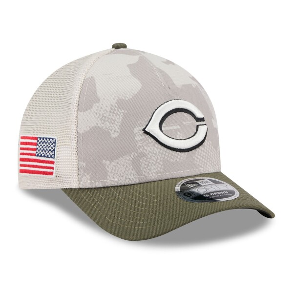 New Era Pánská kšiltovka Cincinnati Reds MLB 2025 Armed Forces 9FORTY M-Crown A-Frame Snapback