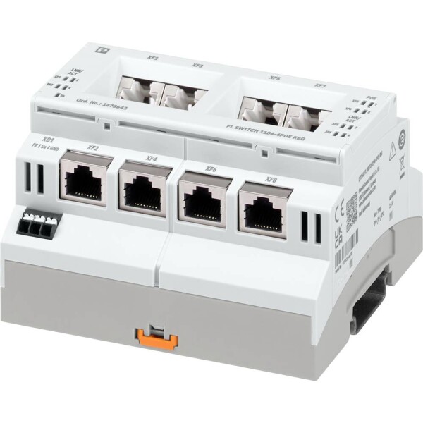 Phoenix Contact 1473642 FL SWITCH 1104-4POE REG průmyslový ethernetový switch 4x4 porty