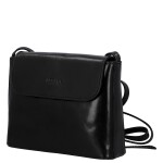Trendy dámská kožená crossbody kabelka Georga, černá