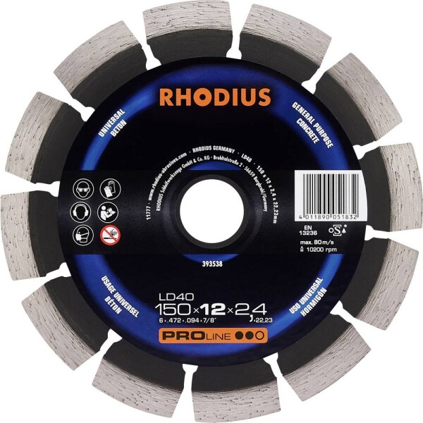 Rhodius 393538 diamantový řezný kotouč 150 mm 1 ks beton