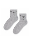 Ponožky Steven art.099 Zimní vzor netlačený 35-40 růžová/lurex 35-37