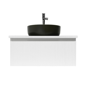 Koupelnová skříňka s umyvadlem a baterií SAT Evolution 78x30x44,8 cm bílá mat SATEVO80WMDBUC SATEVO80WMDBUC