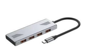 Gembird USB hub 4-portový USB-A / Hub / USB 3.2 Gen 2 / 10 Gbit/s / USB-C vstup (UHB-CM-U310-A4-01)