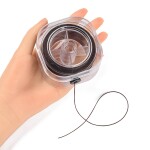 Elastická lycra - 0,8 mm - kokosově hnědá - krabička - 90 m - 1 ks