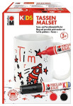 Marabu KiDS Porcelain Glas Painter - 2x popisovač + hrnek pro kluky