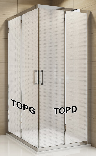SanSwiss TOPD 0800 50 30 Pravý díl sprchového koutu 80 cm, aluchrom/mastercarré