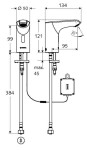 SCHELL - Xeris E Elektronická umyvadlová baterie, HD-K, 1 druh vody, bateriové napájení, chrom 012930699