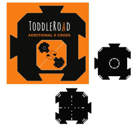 TODDLEROAD 2188 KRUHOVÝ OBJEZD A KŘIŽOVATKA - flexibilní silnice - 2 silikonové puzzle díly