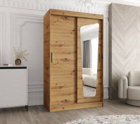 Šatní skříň Abi Moka Rozměry: 120 cm, Barva korpusu + barva dveří: Dub artisan + Dub artisan