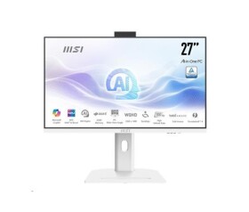 MSI PC AiO Modern AM273QP AI 1UM-429XEU, Ultra 7 155H, 27" WQHD, Anti-Glare, 16GB, 512GB SSD, N/A, No OS, White EDF_2666549