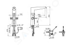 HANSA - Fit Elektronická páková kuchyňská baterie Hybrid, černá/chrom 65242213