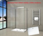 H K - Třístěnný sprchový kout HARMONY U3 80x150x80 L/P varianta včetně sprchové vaničky z litého mramoru SE-HARMONYU315080/THOR-15080