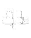 OMNIRES - BEND dřezová baterie zlatá /GL/ BE6455GL