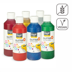 Creall sada barev Glitter, 6 × 250 ml, mix barev
