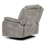 Polohovací křeslo, elektrické zabudované ovládání, šedá, látka vintage, TV-Q8668 GREY3