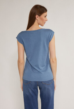 Monnari Trička Dámské tričko se zajímavým vzorem Modrá