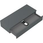 MEXEN/S - Rivel koupelnová skříňka pod umyvadlo 120 cm s deskou, 1 šuplík, reliéf , grafit mat 91A20-12023-1-BFC66