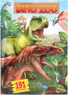 Dino World, 3472718, Dino ZOO, kreativní sešit se samolepkami