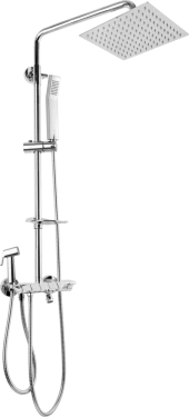 JB Sanitary Sprchová sestava s KLÁVESOVOU baterií, rozteč 150mm, hlava 25x25cm, s příslušenstvím SP 62 011 05 5