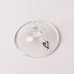 Bella Rose Sklenice na víno Srdíčko + vánoční krabička, čirá barva, sklo, 350 ml