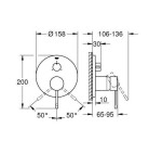 GROHE - Essence Baterie pod omítku pro 3 spotřebiče, kartáčovaný Hard Graphite 24092AL1