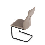 Židle jídelní, cappucino látka, černý kov