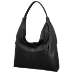 Trendy dámská kožená kabelka na rameno Anestis, černá