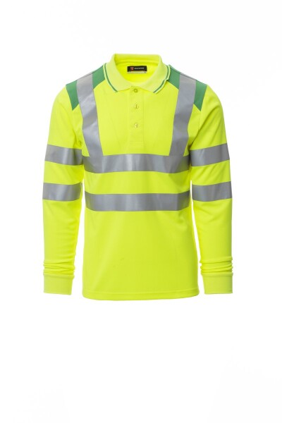 Pánská reflexní polokošile Payper GUARD+WINTER Barva: Žlutá Fluo/ Zelená, Velikost: 5XL (0010770028010205XL)
