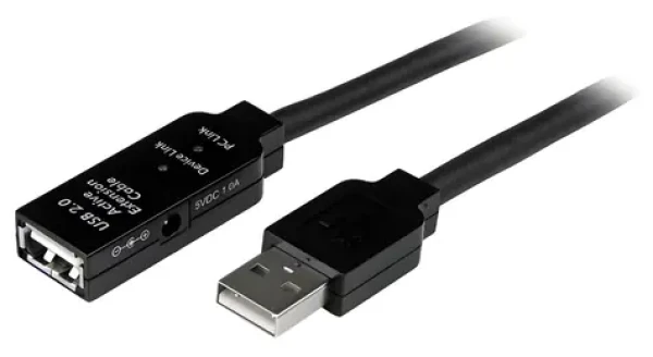 StarTech Aktivní prodlužovací kabel USB 2.0 černá / Kabel USB / A-M - A-F / 10 m (USB2AAEXT10M)