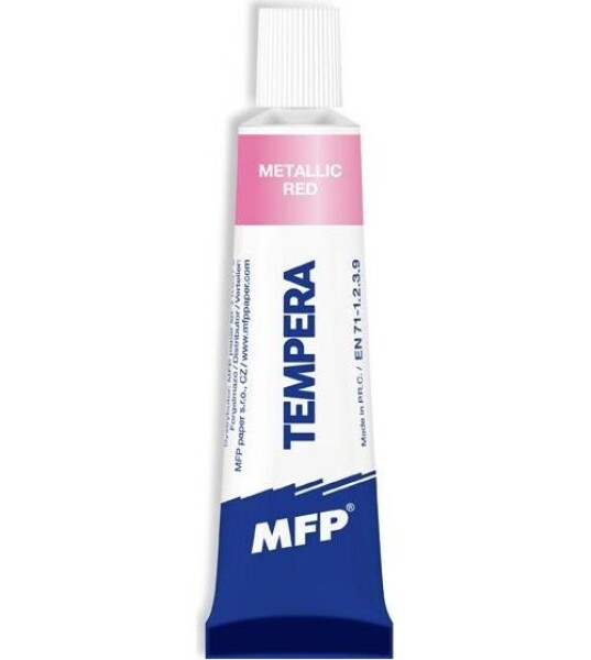 Temperové barvy 12ml METAL červená