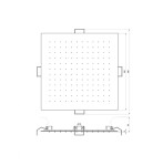 RAVAK - Hlavová sprcha, 44x44 cm, chrom X07P1263